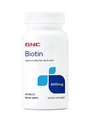 GNC 頭髮 指甲 維他命 Biotin 600 mcg 120顆